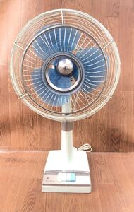  operation verification settled Showa Retro National National electric fan F-30SE 3 sheets wings root 30cm antique 