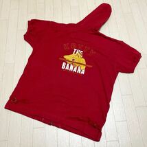 和120★① ketty BANANA ケティ 半袖 スウェット ジップアップパーカー 刺繍 フーディ M レディース レッド_画像1