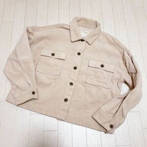  peace 140* BMING by BEAMS Be ming Beams corduroy jacket casual S lady's beige 