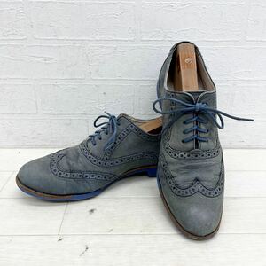 1279◎ COLE HAAN コール ハーン 靴 シューズ ウィングチップ 5ホール カジュアル グレー レディース6.5B