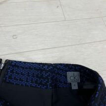 1284◎ Calvin Klein カルバンクライン パンツ ボトムス タイト スカート 膝丈 カジュアル ブラック ブルー レディース4_画像4