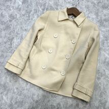 NN @ 着心地抜群 '人気モデル' Courreges クレージュ 高品質 カシミヤ混 WOOL ダブル ジャケット 9AR レディース 婦人服 アウター 古着 _画像1