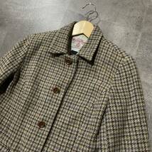 M ☆ 上質!!HARRIS TWEED'ハリスツイード'社製生地 '日本製' Spick & Span スピック＆スパン 千鳥柄 ウールジャケット 婦人服 アウター_画像4