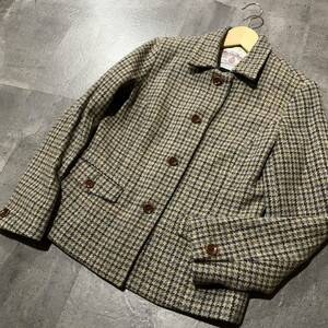 M ☆ 上質!!HARRIS TWEED'ハリスツイード'社製生地 '日本製' Spick & Span スピック＆スパン 千鳥柄 ウールジャケット 婦人服 アウター