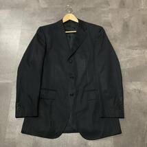 J☆ 高級紳士服'大きいサイズ' E.Z by Zegna ゼニア 上下 セットアップ SUPER100'S ウール使用 ストライプ柄 スーツ 50R ジャケット&パンツ_画像2