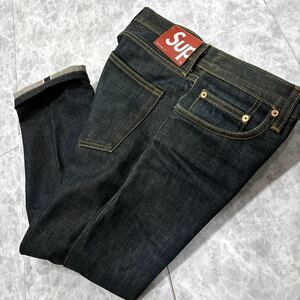 1円~ ＊ 18AW 米国製 国内正規品 Supreme シュプリーム Rigid Slim Jean 赤耳 セルビッチ デニムパンツ / ジーンズ W32 メンズ ボトムス