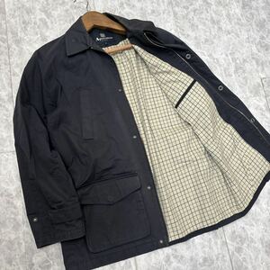 RR1 ＊ 英国製 '高級感溢れる' Aquascutum アクアスキュータム 裏地 チェック柄 スイングトップ / ブルゾン ジャケット sizeM メンズ