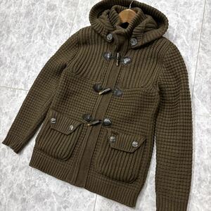 RR ＊ イタリア製 国内正規品 '高級感溢れる' Bark バーク 高品質 WOOL混 ニット ダッフルコート sizeS メンズ アウター 三越伊勢丹