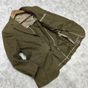 EE @ 日本製 '着心地抜群' Polo by Ralph Lauren ポロラルフローレン LINEN 3釦 テーラードジャケット A6 メンズ 紳士服 アウター 古着 