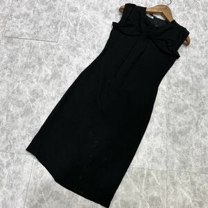 M @ イタリア製 '高級ラグジュアリー服' JIL SANDER ジルサンダー 高品質 WOOL混 ノースリーブ ワンピース size34 婦人服 トップス 古着 