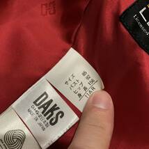 I☆美品/高級エレガント服'日本製' ロゴ刻印ボタン装飾 DAKS LONDON ダックス WOOL100% ダブル テーラードジャケット 11AR アウター 婦人服_画像10