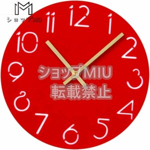 大型 デジタル 時計 ミニマル 装飾 ヴィンテージ 装飾 壁掛け 時計 For リビング 部屋 装飾 アラビア 数字 時計 静音 時計 アクリル レッド