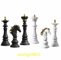 LHH438★6本セット チェスの置物 小物 インテリア アクセサリー キング ナイト クイーン チェス ボードゲーム_画像1