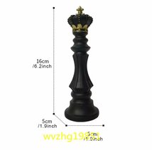 LHH438★6本セット チェスの置物 小物 インテリア アクセサリー キング ナイト クイーン チェス ボードゲーム_画像3