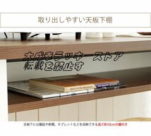 新発売 高級感◆カウンターテーブル ブラック 2口コンセント付き おしゃれ 木製_画像3