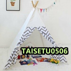  child. tent small shop Play tent 100% cotton canvas gray stripe child mat indoor outdoors toy DJ1929