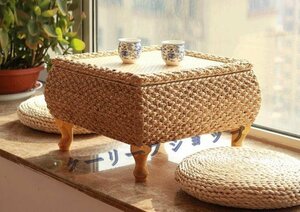 籐編みのベランダのテーブル オンドルのテーブル