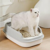 猫トイレ 砂 におい対策 ボートトイレ おしゃれ 水洗え 上から猫トイレ 猫用トイレ用品 ネコのトイレ 小型 大型 ペット用 ペットトイレ_画像9