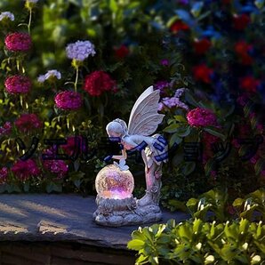 花の妖精のカラフルガーデンライト 装飾品 オーナメント アート おしゃれ かわいい ガーデニング 庭 インテリア プレゼント ギフトの画像3