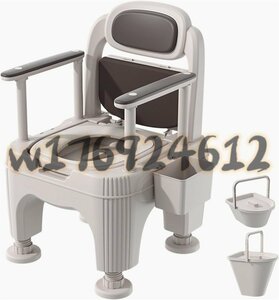  portable toilet nursing for simple toilet seat height 37~52cm less -step adjustment 4 -step. height adjustment armrest . toilet chair nursing for toilet turning-over prevention seniours 