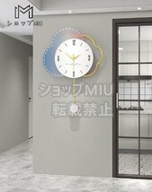 振り子壁掛け時計 電池式 - モダンな振り子時計 - おしゃれ な 壁掛け時計 モダン デザイン 連続秒針 静音 時計 インテリア 75cm_画像3
