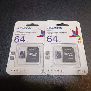 ADATA Premier microSDXC UHS-I(class10) 64GB 2枚セット