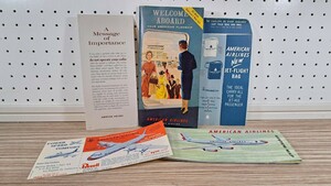 ※レトロ アメリカン航空 アメリカンエアーライン AMERICN AIRLINES パンフレットシステムマップ JET AIRLINE AIRLINES 航空 昭和レトロ