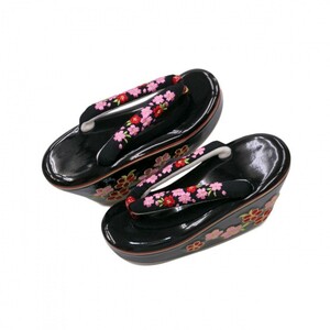  long-sleeved kimono for zori gorgeous Japanese clothes put on footwear high heel type embroidery nose .. Japanese clothes put on footwear left right another type black Sakura embroidery zori heel also embroidery . go in.