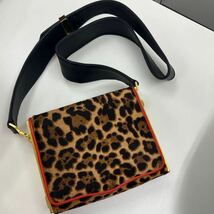 Christian Louboutin/クリスチャン ルブタン Pony Hair Leopard Print Medium Carrie Shoulder Bag Luxor ショルダーバッグ 鞄 ブラック _画像1