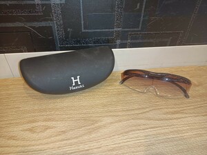 nn0202 210 Hazuki ハズキルーペ メガネ型 ブラック 日本製 中古 現状品 拡大鏡 老眼鏡 リーディンググラス 眼鏡
