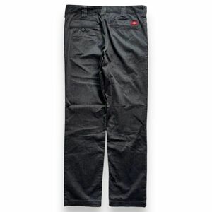 Dickies ディッキーズ 0810-5000 ストレッチ チノ パンツ ポリエステル コットン スリム テーパード ワーク ボトム W34 チャコール グレー