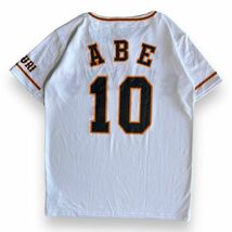 UNDER ARMOUR アンダーアーマー GIANTS 読売 ジャイアンツ 巨人 軍 10番 ABE 阿部 慎之助 半袖 レプリカ ユニフォーム SM ホワイト 白_画像1