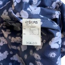 SILAS サイラス 裏地 総柄 ウール フード付 ハーフ丈 コート ジャケット 3釦 アウター 防寒 メルトン レディース S ブラック_画像5