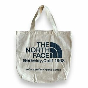 国内正規 THE NORTH FACE ザ ノースフェイス ORGANIC COTTON オーガニック コットン トート バッグ 手持ち ハンド 鞄 生成り ナチュラル