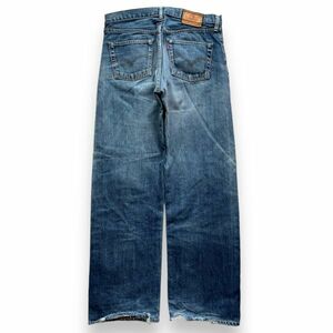 90s 日本製 Levi's リーバイス 503B 赤耳 セルビッチ デニム ストレート パンツ BIG E ビッグE J22 ジーンズ レプリカ W34 L36 ブルー