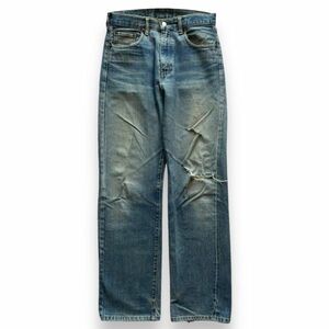 90s Levi's リーバイス 復刻 502 XX 赤耳 セルビッチ ストレート デニム パンツ BIG E 92年製 レプリカ ジーンズ W30 L34 ライトブルー