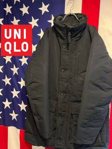 ★UNIQLO★ユニクロ★AIR TECH DOWN★エアテックダウンコート★耐久撥水★アウター★袖リブ★フルジップ★ブラック★黒★Mサイズ★