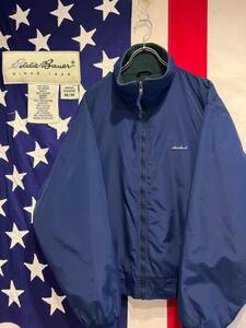 ★Eddie Bauer★エディーバウアー★90s★00s★ナイロンジャケット★POLARTEC★裏地フリース★ネイビー★紺★Mサイズ★ヴィンテージ★