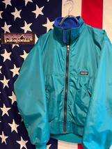 ★patagonia★パタゴニア★80s★90s★USA製★シェルドシンチラジャケット★42111★ナイロン★青緑系★XSサイズ★ヴィンテージ★_画像1