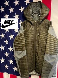 ★NIKE★ナイキ★アルティメイタムハイブリッドプリマロフトジャケット★PRIMALOFT★中綿★フード★ブルゾン★カーキ★XLサイズ★