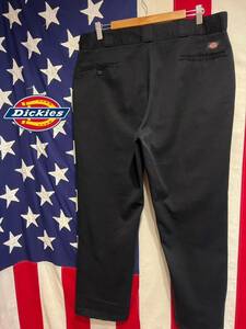 ★Dickies★ディッキーズ★874BK★ワークパンツ★トラウザーズ★チノパンツ★ジッパーフライ★ホンジュラス製★ブラック★黒★W38★