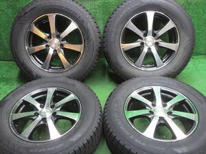 中古 ホイールタイヤ 4本 215/70R16 2021年製 9分山 ROSEST ガンメタポリッシュ スタッドレス タイヤ TOYO Wトランパス TX