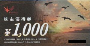 コシダカ 株主優待券 20000円分 有効期限：2024年11月30日 普通郵便・ミニレター対応可