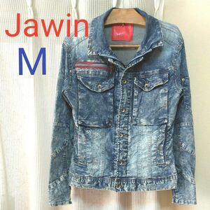 ★Jawin★ 美品 ストレッチ 長袖 ジャンパー 56900 Mサイズ ストロングブリーチ 自重堂 デニムジャケット