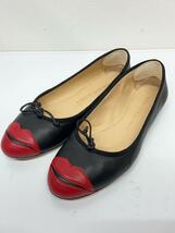 Charlotte Olympia◆KISS ME DARCY/フラットパンプス/38/BLK_画像2