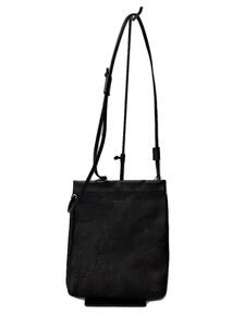 SLOW◆embossing leather shoulder bag /レザー/ブラック