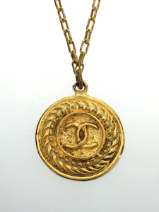 CHANEL◆OLD/ココマークチェーンネックレス/GLD