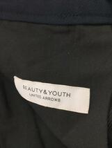 BEAUTY&YOUTH UNITED ARROWS◆セミワイドテーパードパンツ/ボトム/L/ポリエステル/NVY/無地/1214-186-1581_画像4