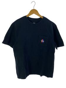 STUSSY◆Tシャツ/M/コットン/BLU/無地