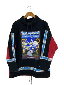 X-LARGE◆×SONIC THE HEDGEHOG/スウェット/L/コットン/BLK/01184221